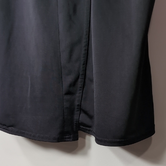 Jamie Sadock | Black Sleeveless Asymmetrical Collar 3/4 Zip Stretchy Top Size M - Picture 4 of 9